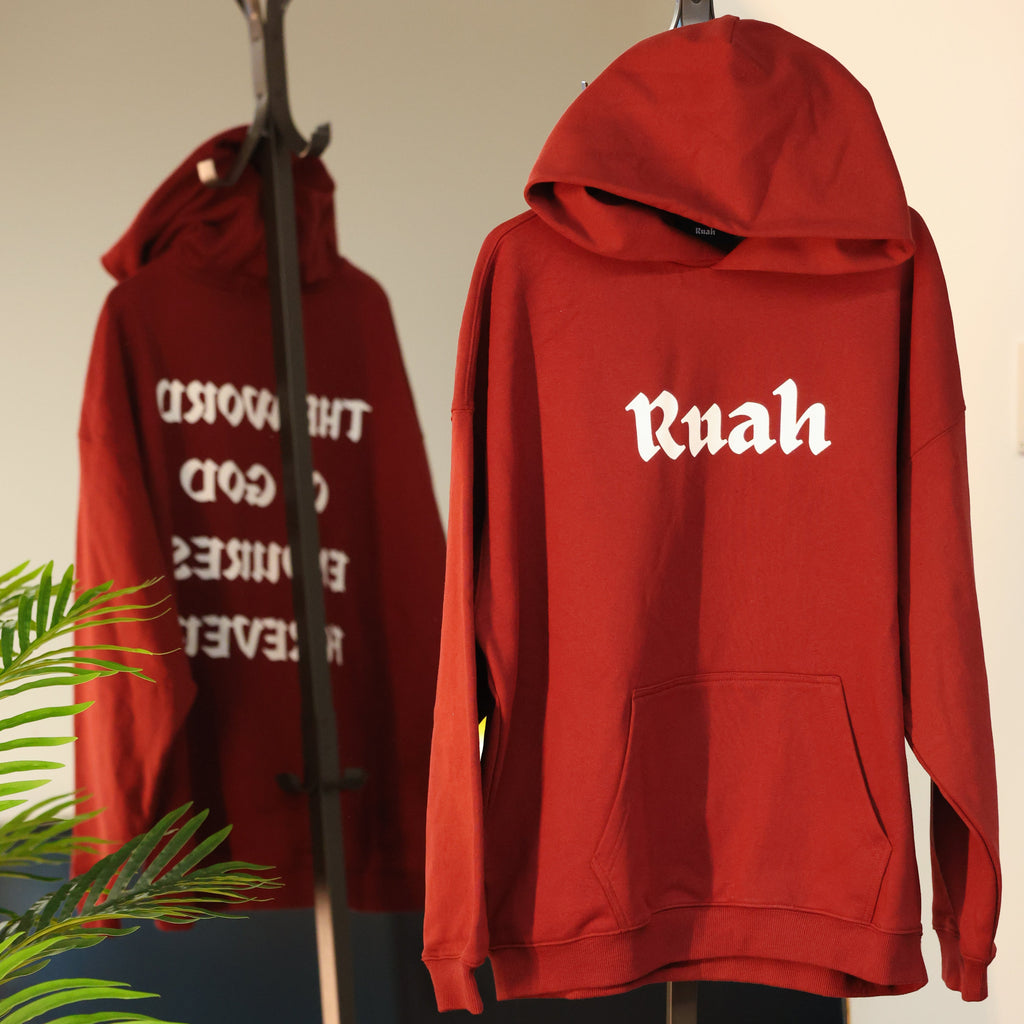 "THE WORD OF GOD ENDURES FOREVER" Hoodie (Burgundy)