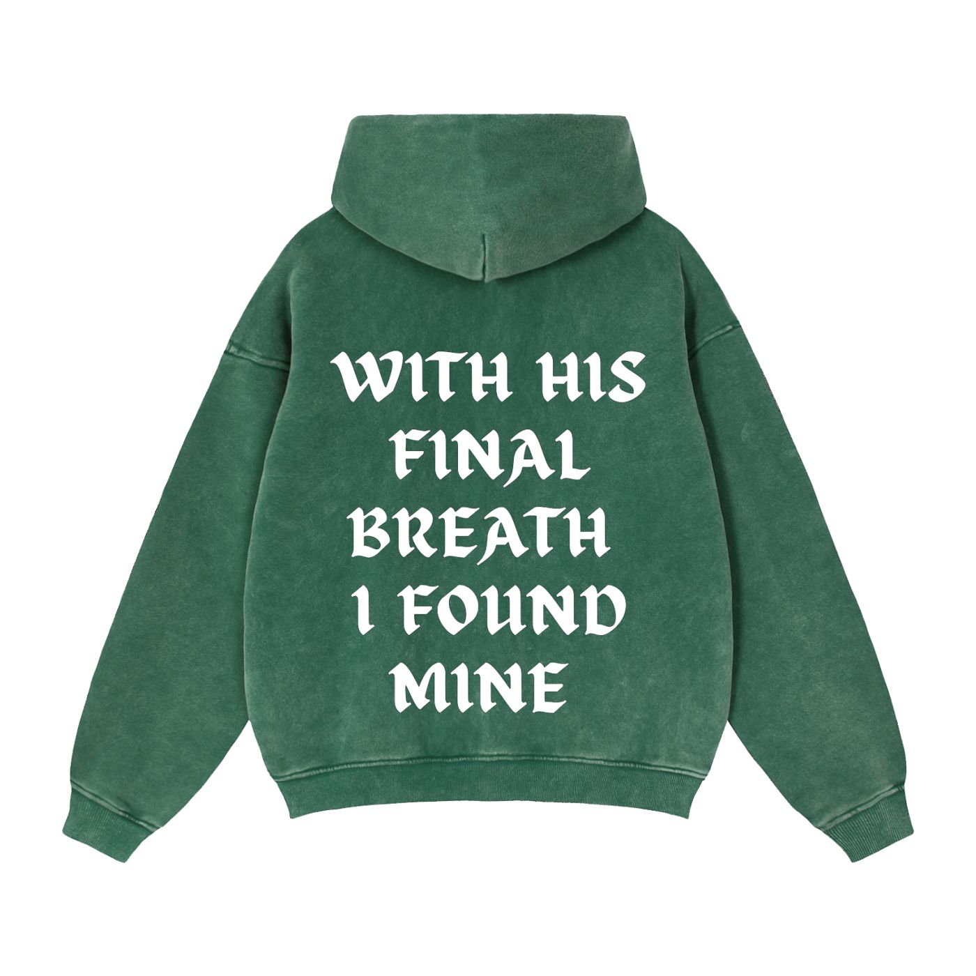 AGED GREEN VINTAGE DOUBLE ZIP HOODIE