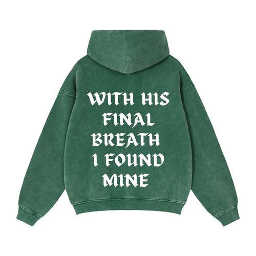 AGED GREEN VINTAGE DOUBLE ZIP HOODIE