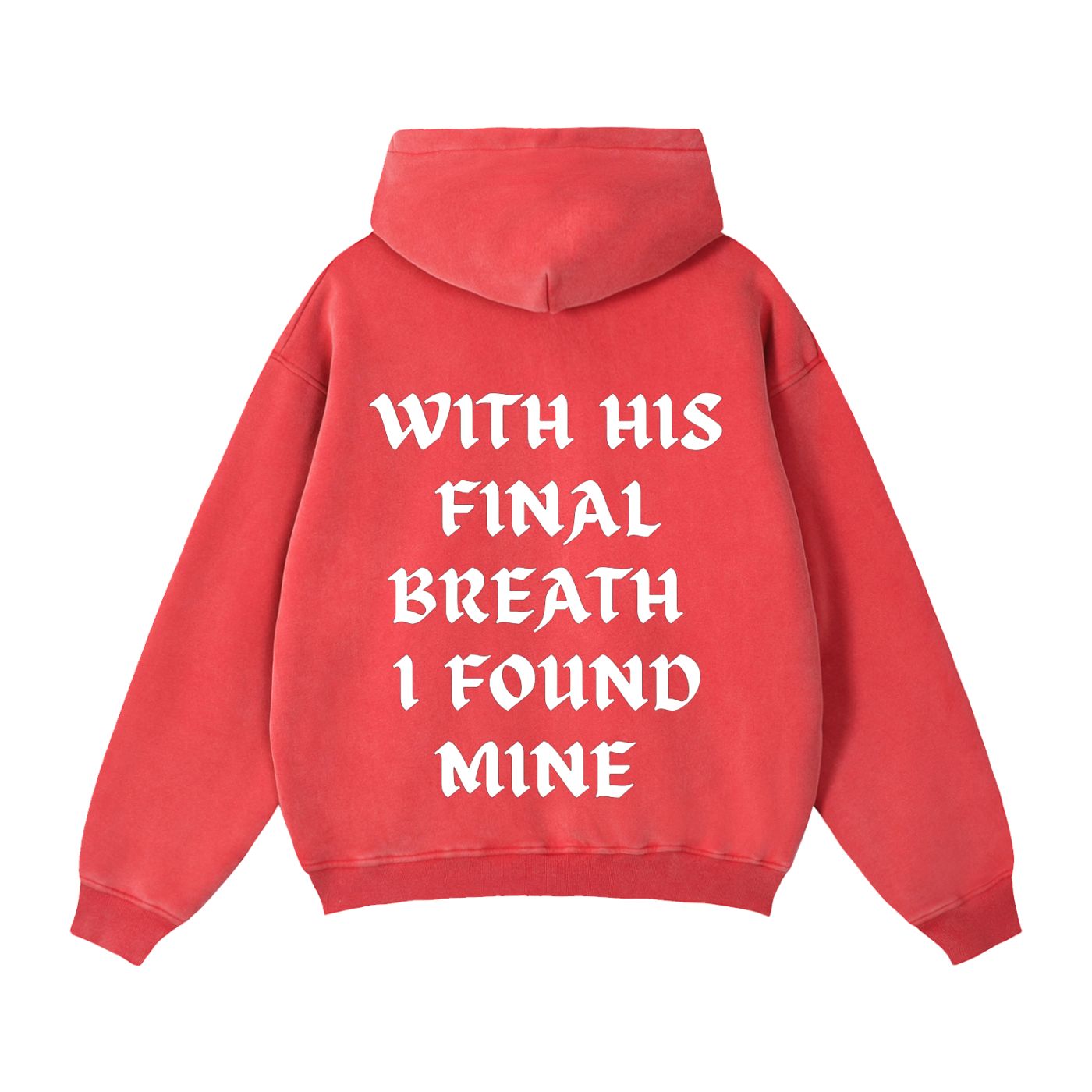 WASHED RED VINTAGE DOUBLE ZIP HOODIE